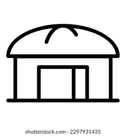 Jakarta Haus Symbol Umrissvektor. Indonesische Stadt. Stadtreisen