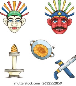ícone Jacarta ilustração de vetor de desenhos animados
