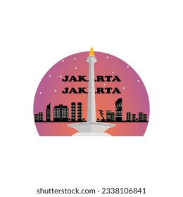 Jakarta Icon Vector Design Template and Illustration