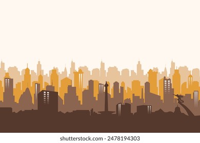 Skyline de Yakarta Indonesia. Silueta de paisaje urbano