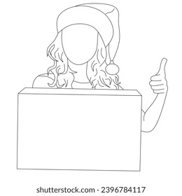 Jakarta, Indonesia.05-12-2023 : Christmas theme.
vector of a beautiful woman celebrating Christmas wearing a beautiful dress