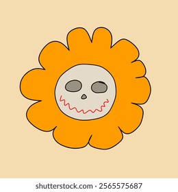 jakarta, january 01, 2025

vector illustration of flower and spooky head, some scribbles in my sketchbook that I turned into digital art.