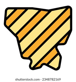 Jakarta map icon outline vector. Indonesia landmark. Train tower color flat