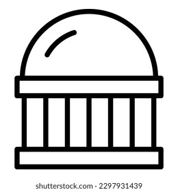 Jakarta mosque icon outline vector. Indonesia city. Building bali
