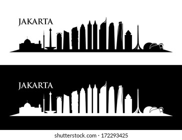 Jakarta skyline - vector illustration