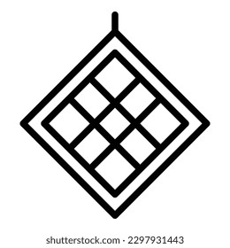 Jakarta symbol icon outline vector. City monas. Indonesia ondel