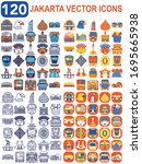 Jakarta vector icons. Jakarta icons set.