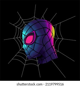 Jakarta,indonesia February ,2  , 2022. Spiderman Rgb Vector Illustration For T Shirt Clothing Print