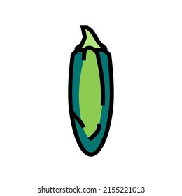 jalapeno pepper color icon vector. jalapeno pepper sign. isolated symbol illustration