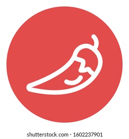 
Jalapeno Pepper Outline bold Vector Icon which can be easily modified or Edited
