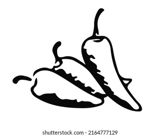 Jalapeno Peppers Doodle Style Drawn By Stock Vector (Royalty Free ...