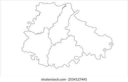 jalaun District map outline, Jalaun District,  Uttar Pradesh State, Republic of India, Government of  Uttar Pradesh , Indian territory, Eastern India, politics, village, tourism