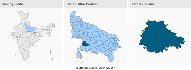 jalaun District map, Jalaun District,  Uttar Pradesh State, Republic of India, Government of  Uttar Pradesh , Indian territory, Eastern India, politics, village, tourism