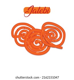 Jalebi Indian breakfast sweet. jalebi Indian Sweets or Mithai Vector. Sweet Coil