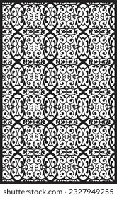 Panel decorativo de vectores, valla, diseño de pantalla. Conjunto de plantillas Cnc. Kit de patrones de corte láser. Conjunto de pantallas geométricas para corte láser Material de imagen vectorial 