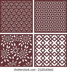 Jali design for cnc router and laser cutting vector