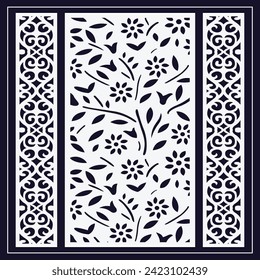 Jali design for graphic and plywood, partition, foam, acrylic and CNC machine cutting.
