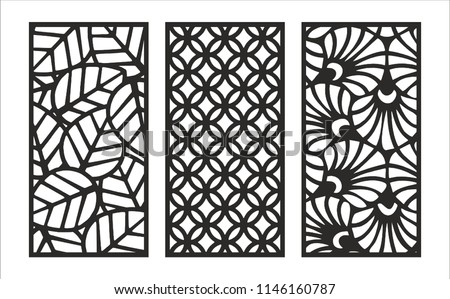 Jali Design Graphic Plywood Partition Foam Stock Vector 