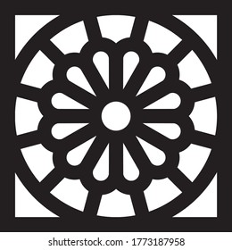 Jali design used for ceiling, partition & Pooja room