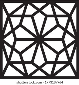 Jali design used for ceiling, partition & Pooja room