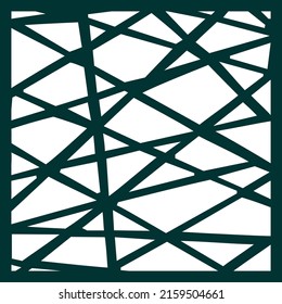 Jali And Laser cut decorative panel set with lace pattern, square templates.