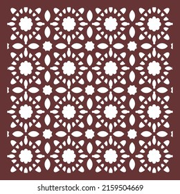 Jali- und Laser-Schnitt-Panel Set mit Spitzen-Muster, quadratische Vorlagen.