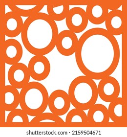 Jali And Laser cut decorative panel set with lace pattern, square templates.