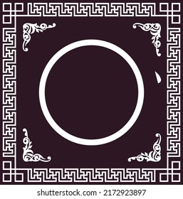 Jali And Laser cut decorative panel set with lace pattern, square templates.
