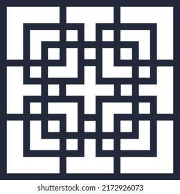 Jali And Laser cut decorative panel set with lace pattern, square templates.