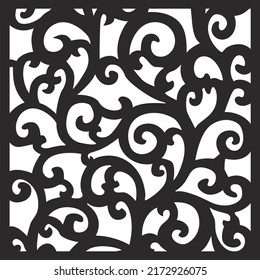 Panel decorativo de corte Jali Y Laser con patrón de encaje, plantillas cuadradas.