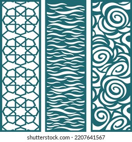 Panel decorativo de corte láser Jali con patrón de encaje.