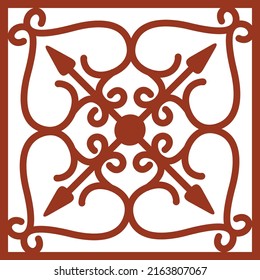 Jali and Laser cutting seamless pattern.