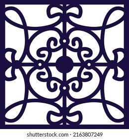 Jali and Laser cutting seamless pattern.