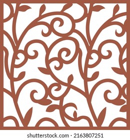Jali and Laser cutting seamless pattern.
