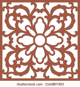 Jali and Laser cutting seamless pattern.