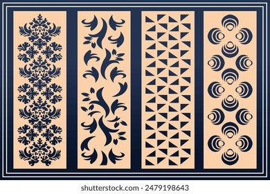 Jali side jali for indian temples Vector File.
