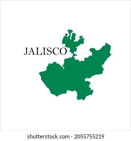 Jalisco Map On White Background