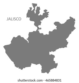 Jalisco Mexico Map Grey