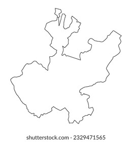 Jalisco state map, administrative division of the country of Mexico. Vector illustration.