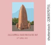  Jallianwala Bagh Massacre memorial day concept design with illustration.