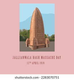  Jallianwala Bagh Massacre memorial day concept design with illustration.