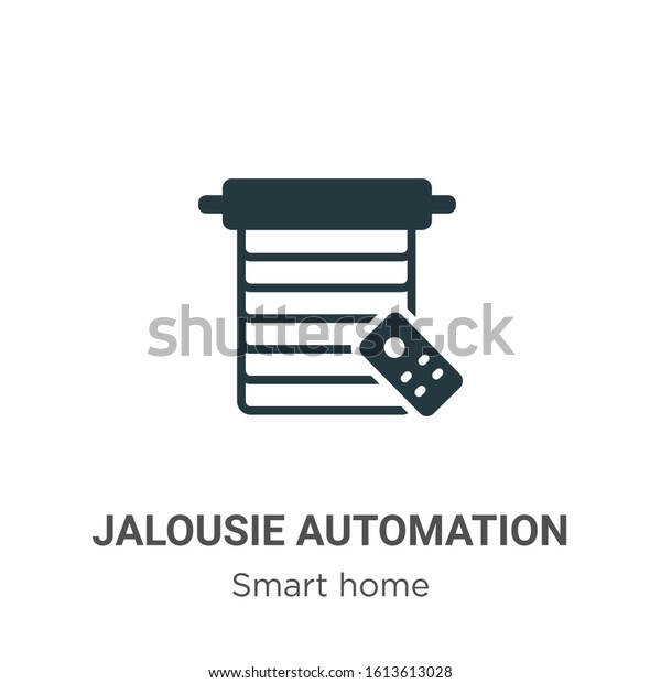 Jalousie automation glyph icon vector on white\
background. Flat vector jalousie automation icon symbol sign from\
modern smart home collection for mobile concept and web apps\
design.
