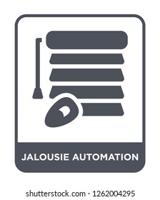 jalousie automation icon vector on white background, jalousie automation trendy filled icons from Smart home collection, jalousie automation simple element illustration