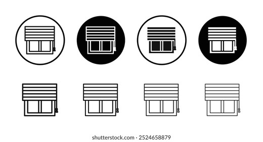 Jalousie icon Collection of flat thin outline vector