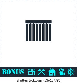 Jalousie icon flat. Simple vector symbol and bonus icon