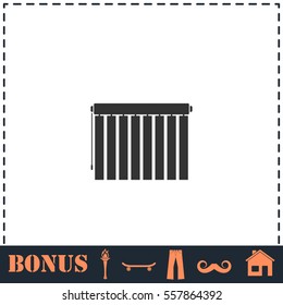 Jalousie icon flat. Simple vector symbol and bonus icon