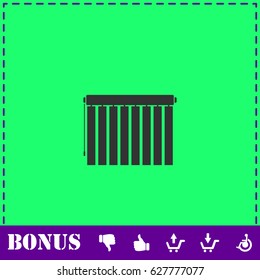 Jalousie icon flat. Simple vector symbol and bonus icon