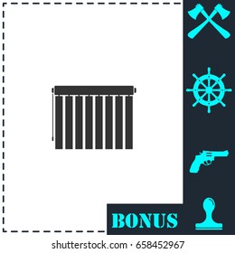 Jalousie icon flat. Simple vector symbol and bonus icon