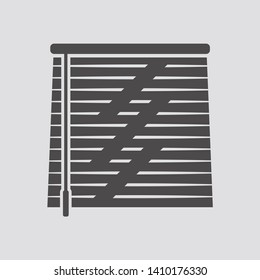 Jalousie icon in flat style.Vector illustration.