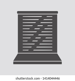 Jalousie icon in flat style.Vector illustration.